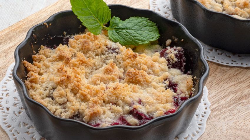 Crumble de cerezas