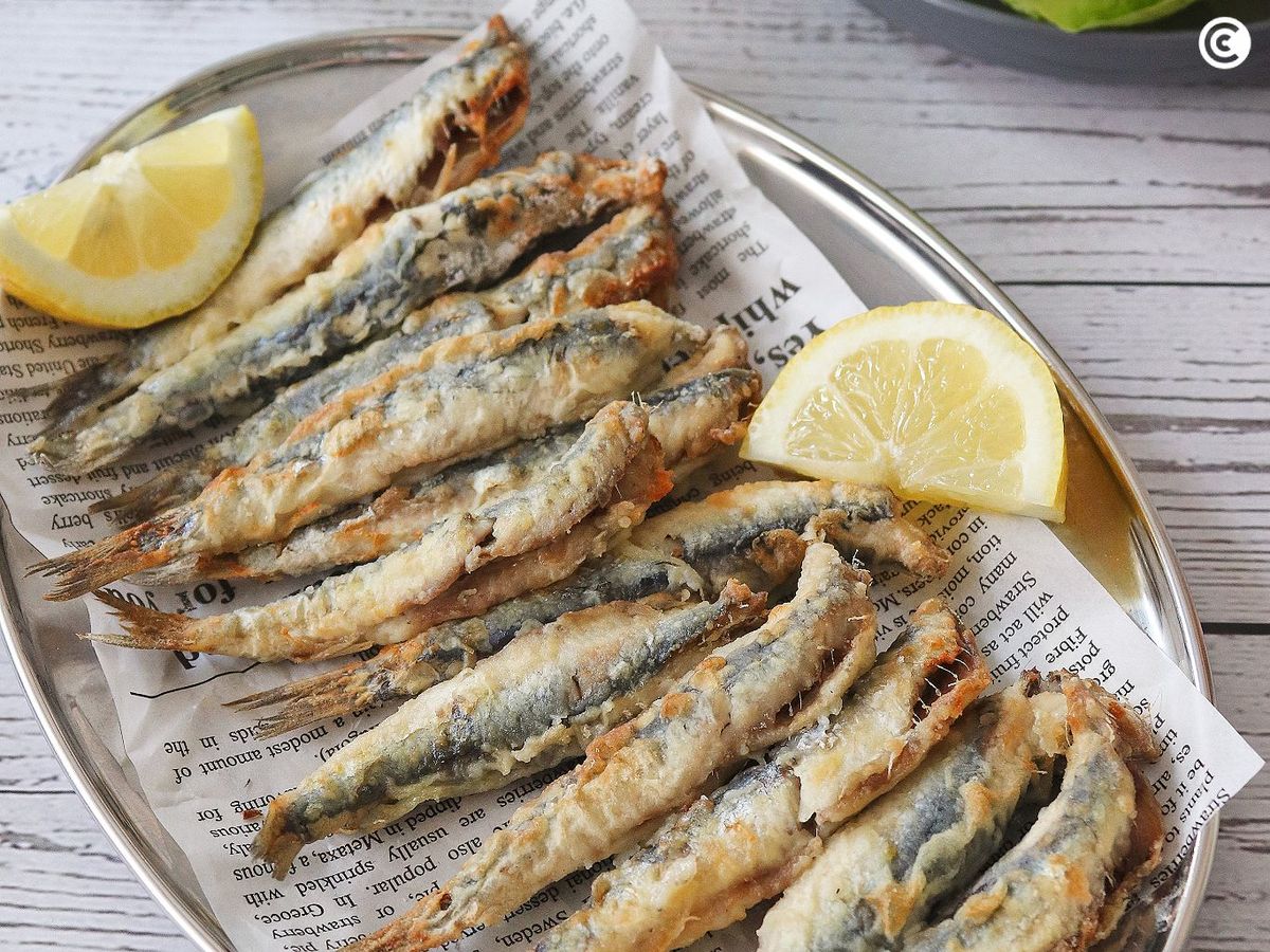 Boquerones fritos en freidora de aire