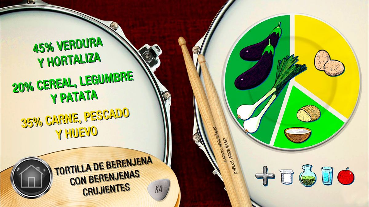 tortilla berenjena plato