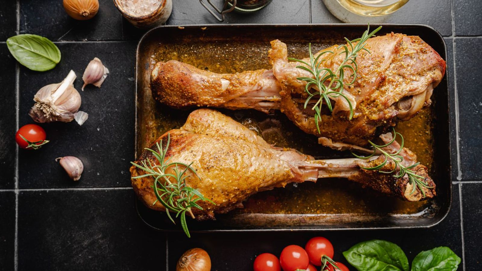 Muslos de pavo al horno