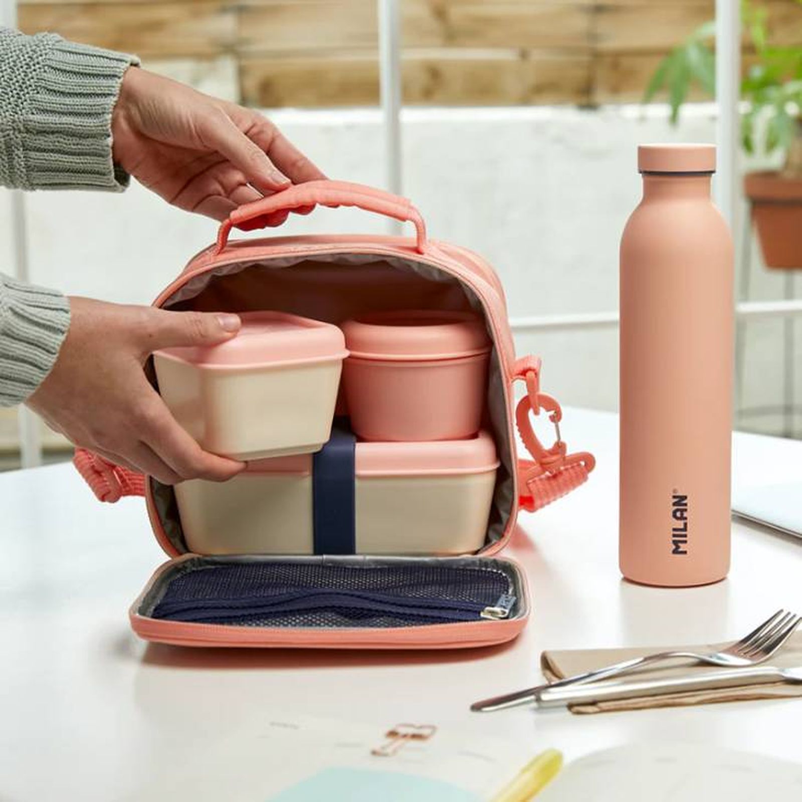 bolsa isotermica rosa milan bolsa isotermica rosa milan