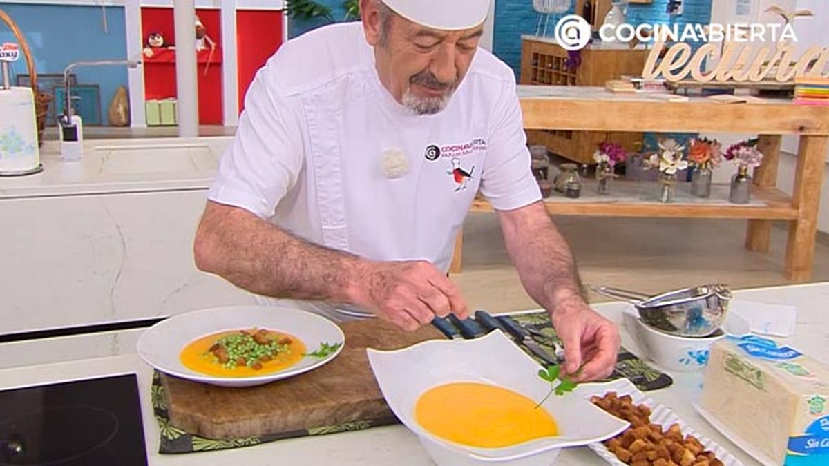 crema de boniato y manzana con guisantes receta karlos arguinano karl67500321 paso5