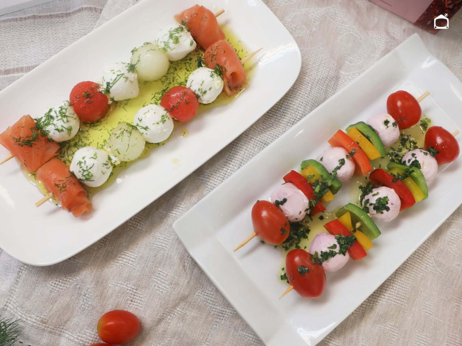 Receta de brochetas de queso de cabra