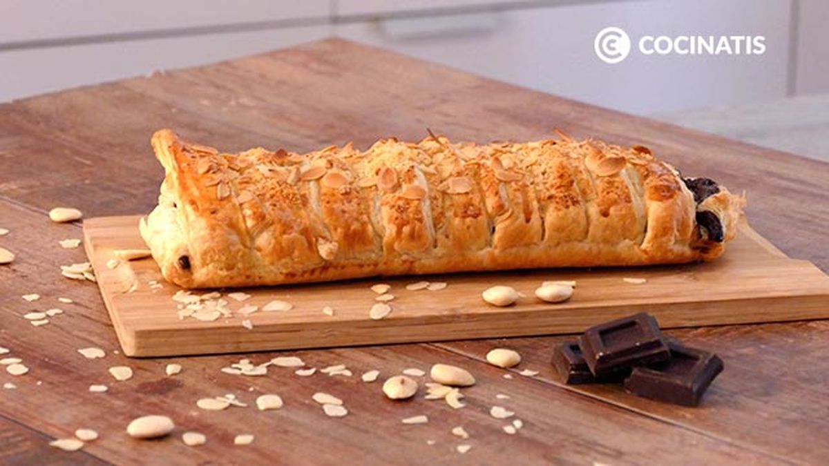 Receta de trenza de hojaldre y chocolate   paso 7