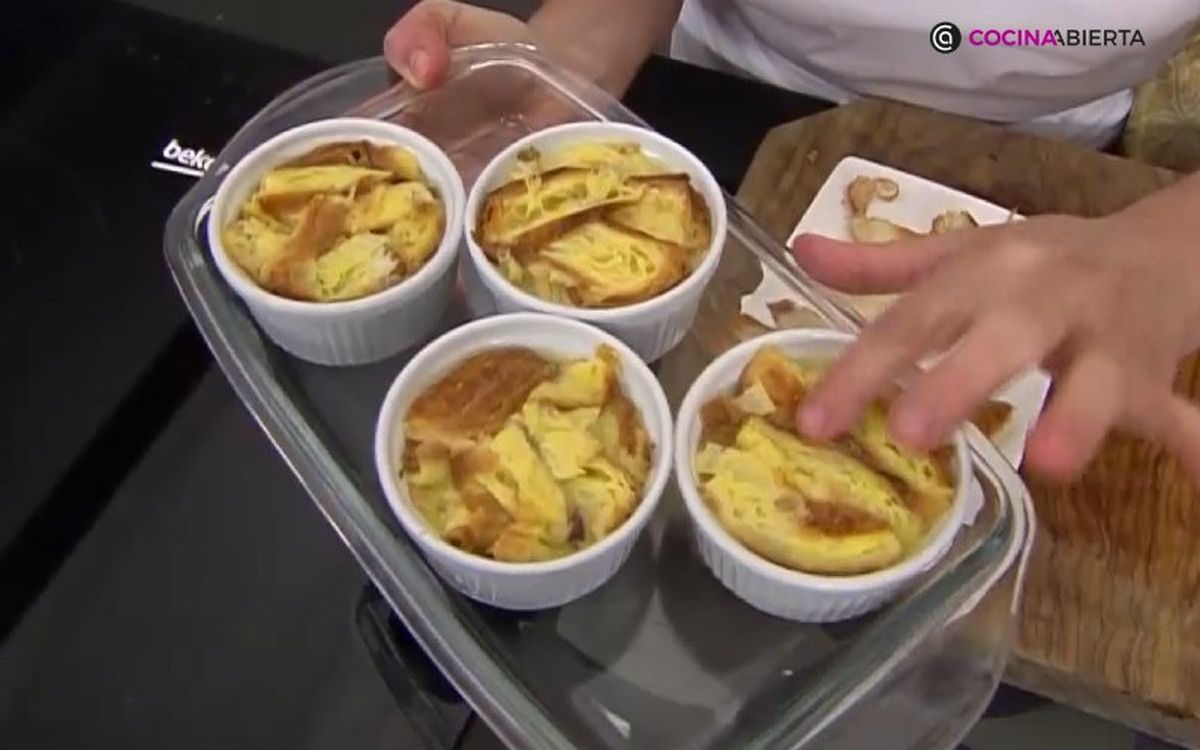 Postre para aprovechar los croissants del día anterior - paso 3