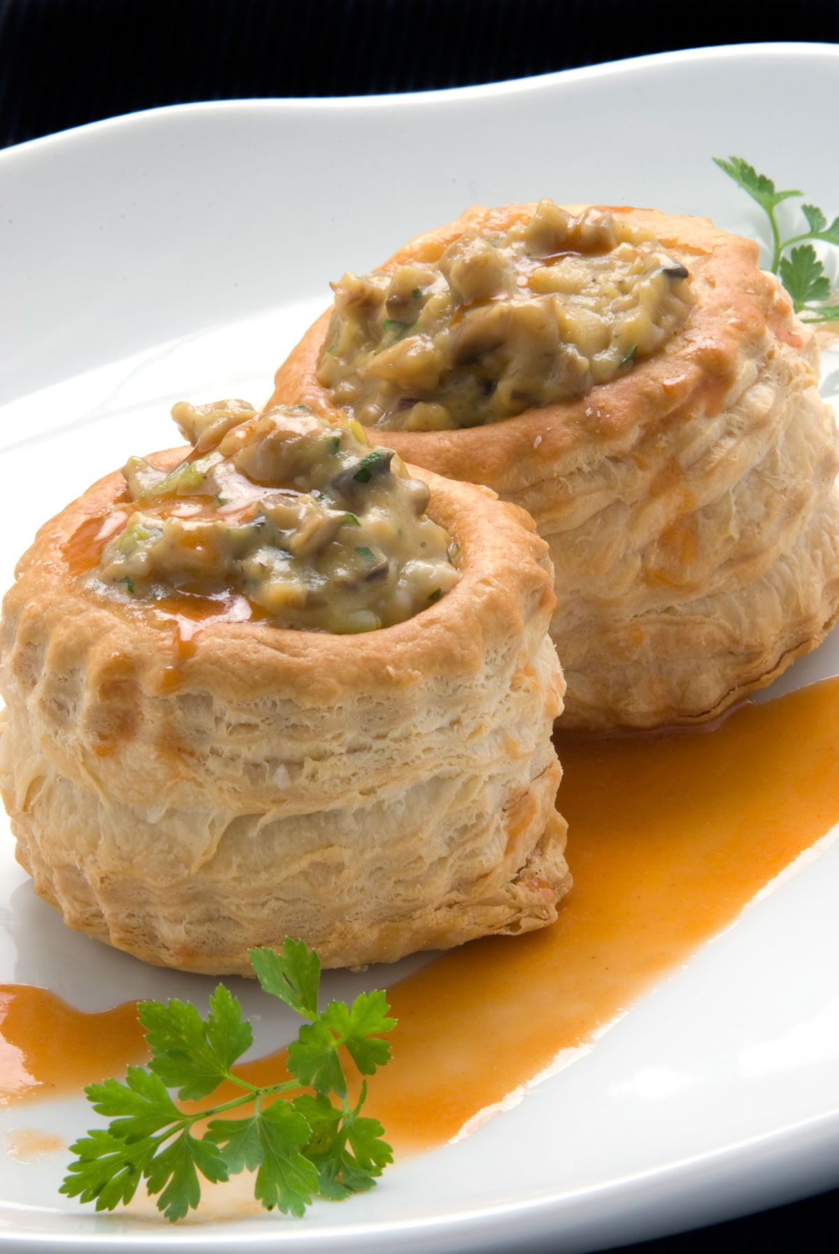 Receta Volovanes de ajos frescos champinones gambas xl vertical