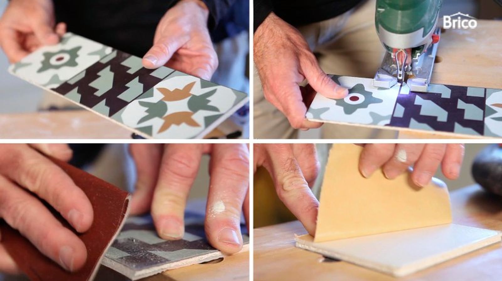 Primeros pasos para hacer posavasos reciclando losetas Primeros pasos para hacer posavasos reciclando losetas
