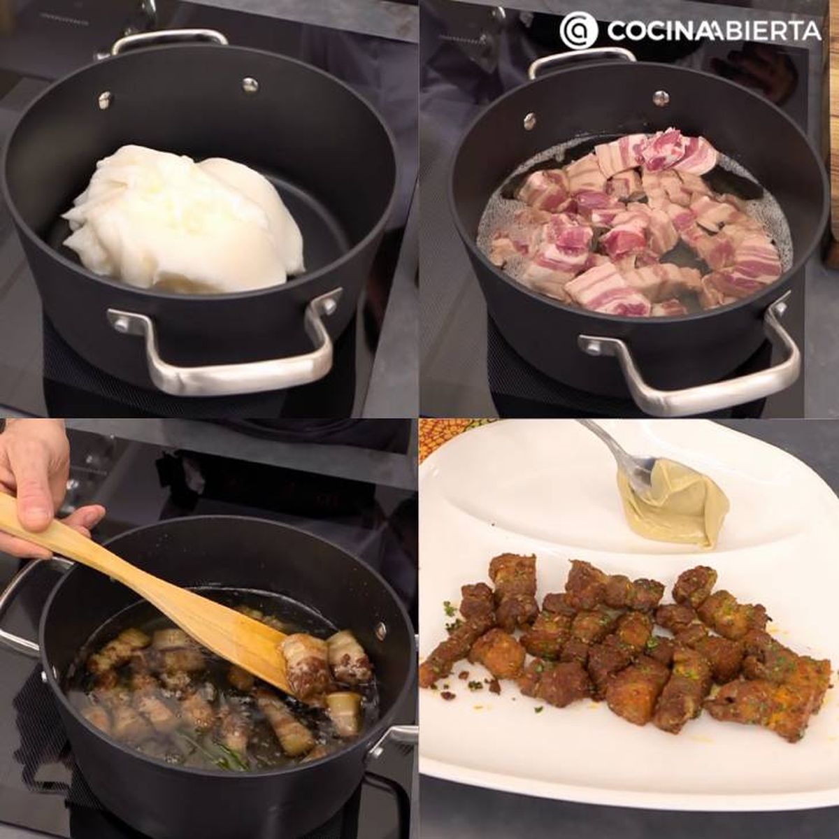 chicharrones de cerdo receta pasos