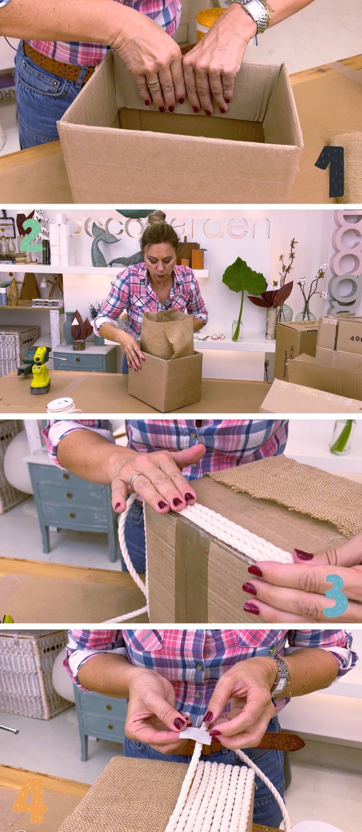 reciclar caja carton paso 1 4