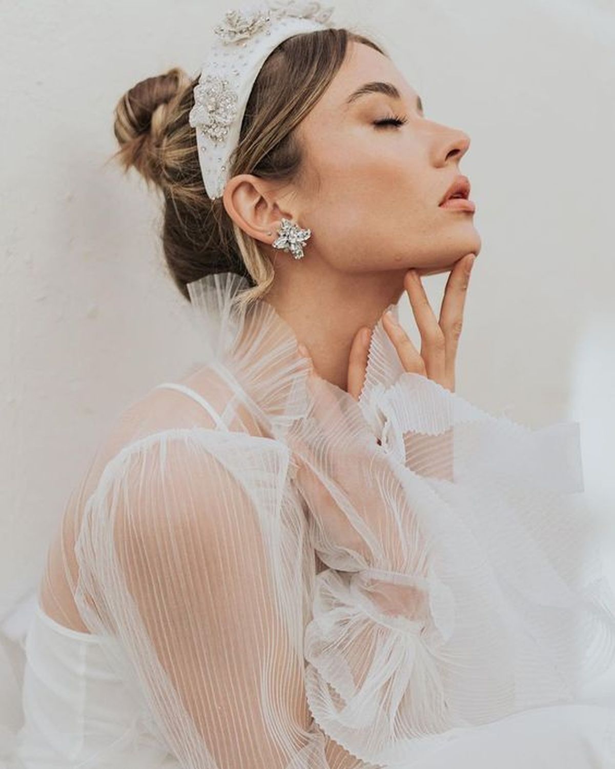 Pendientes para novia con diamantes