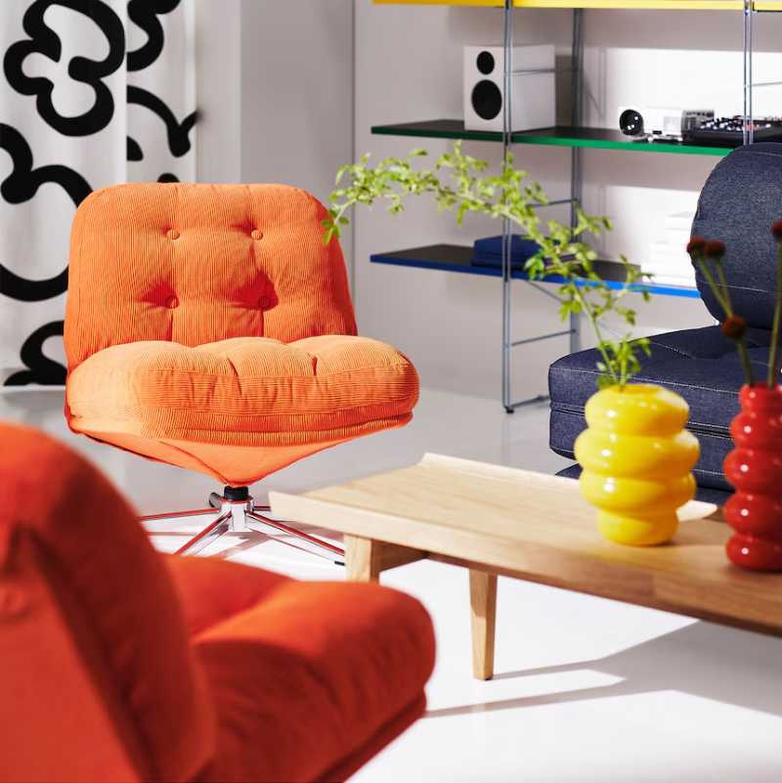 Sillón naranja DYVLINGE de IKEA. Sillón naranja DYVLINGE de IKEA.
