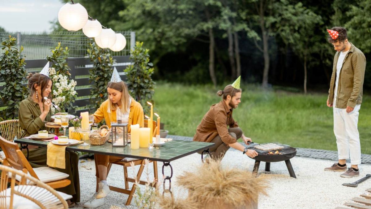 Celebración en el jardín