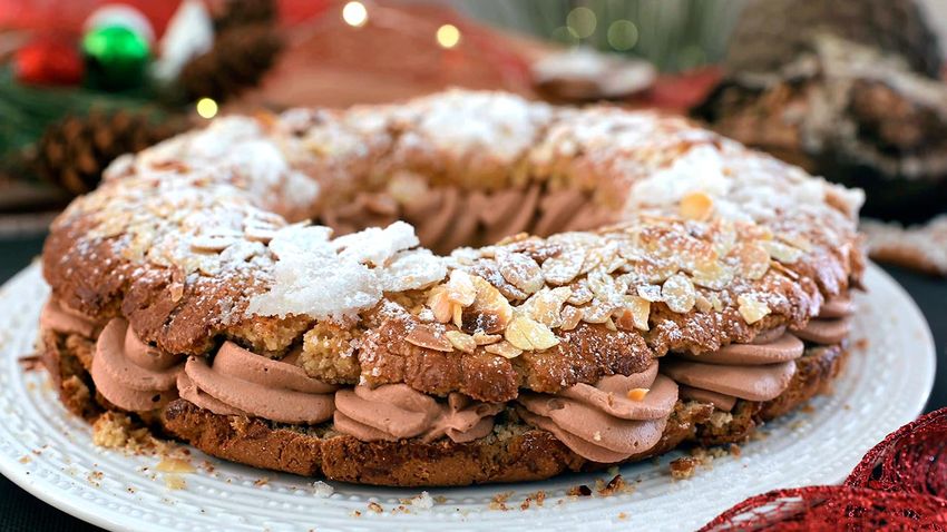 Receta de roscón de Reyes sin gluten con relleno de chocolate