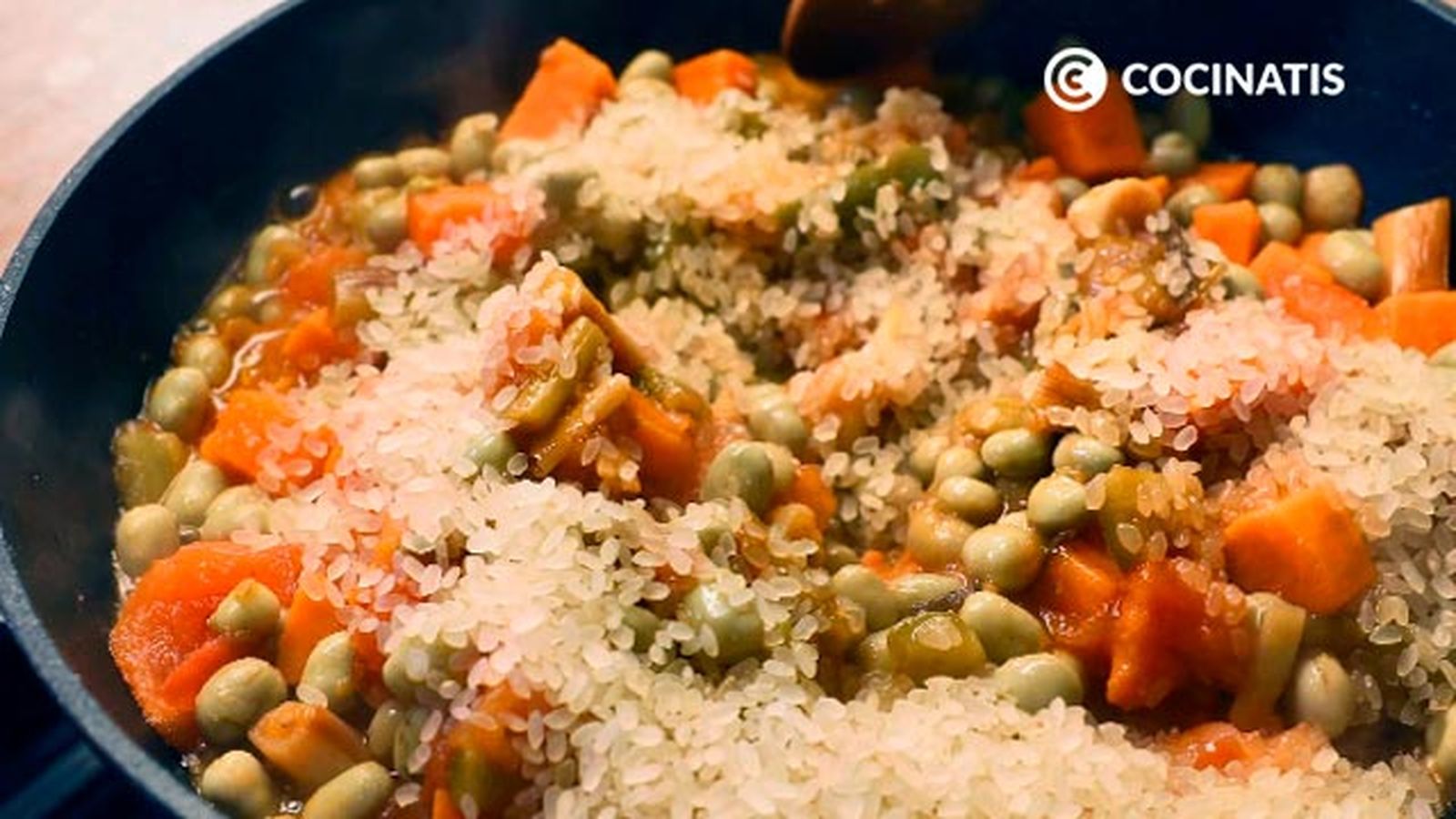 Receta de arroz con habas o habichuelas con boniato y ajos tiernos paso 6 Receta de arroz con habas o habichuelas con boniato y ajos tiernos paso 6