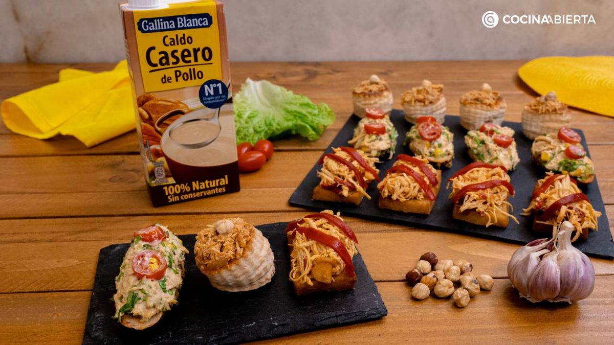 Canapés de pollo