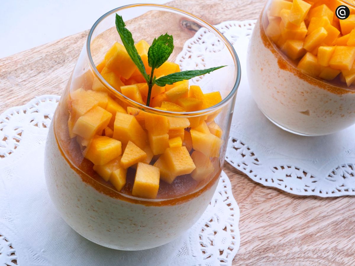 Mousse de melocotón fresco