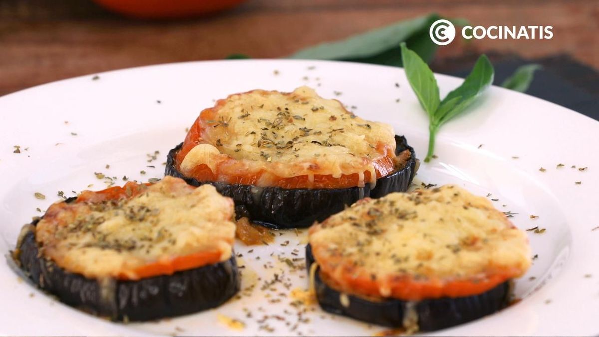 Mini pizzas de berenjena