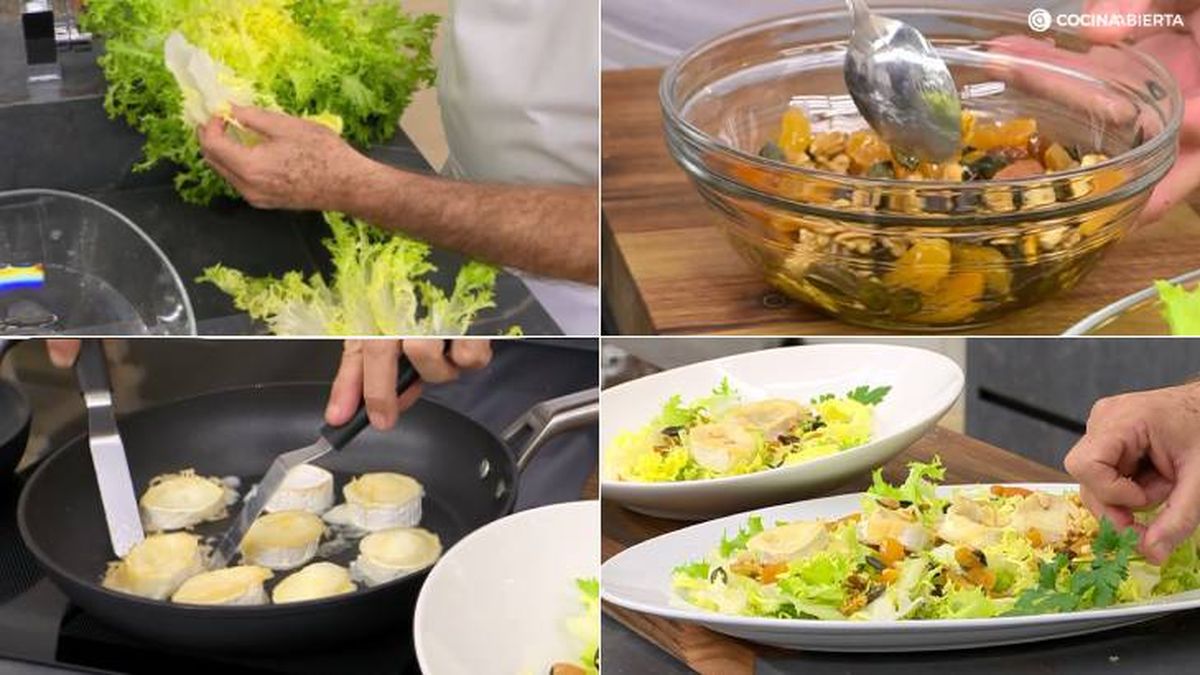 Karl7236 Ensalada templada con queso y frutos secos pasos