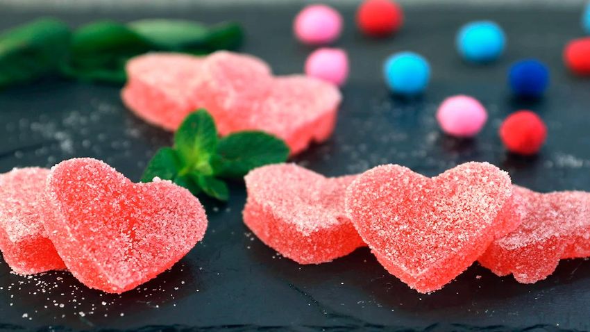 Receta de golosinas de frambuesa para San Valentín