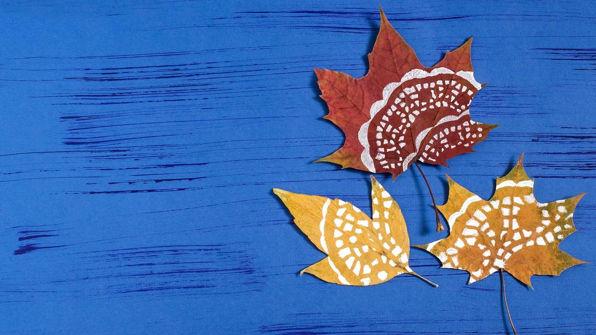 pintar mandalas hojas secas