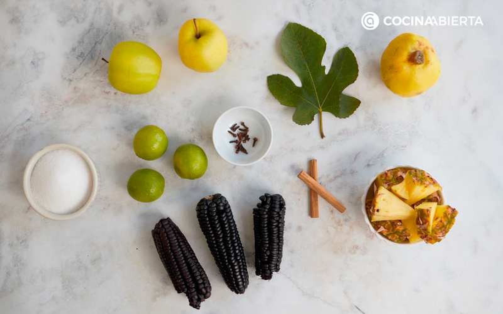 Ingredientes para preparar chicha morada
