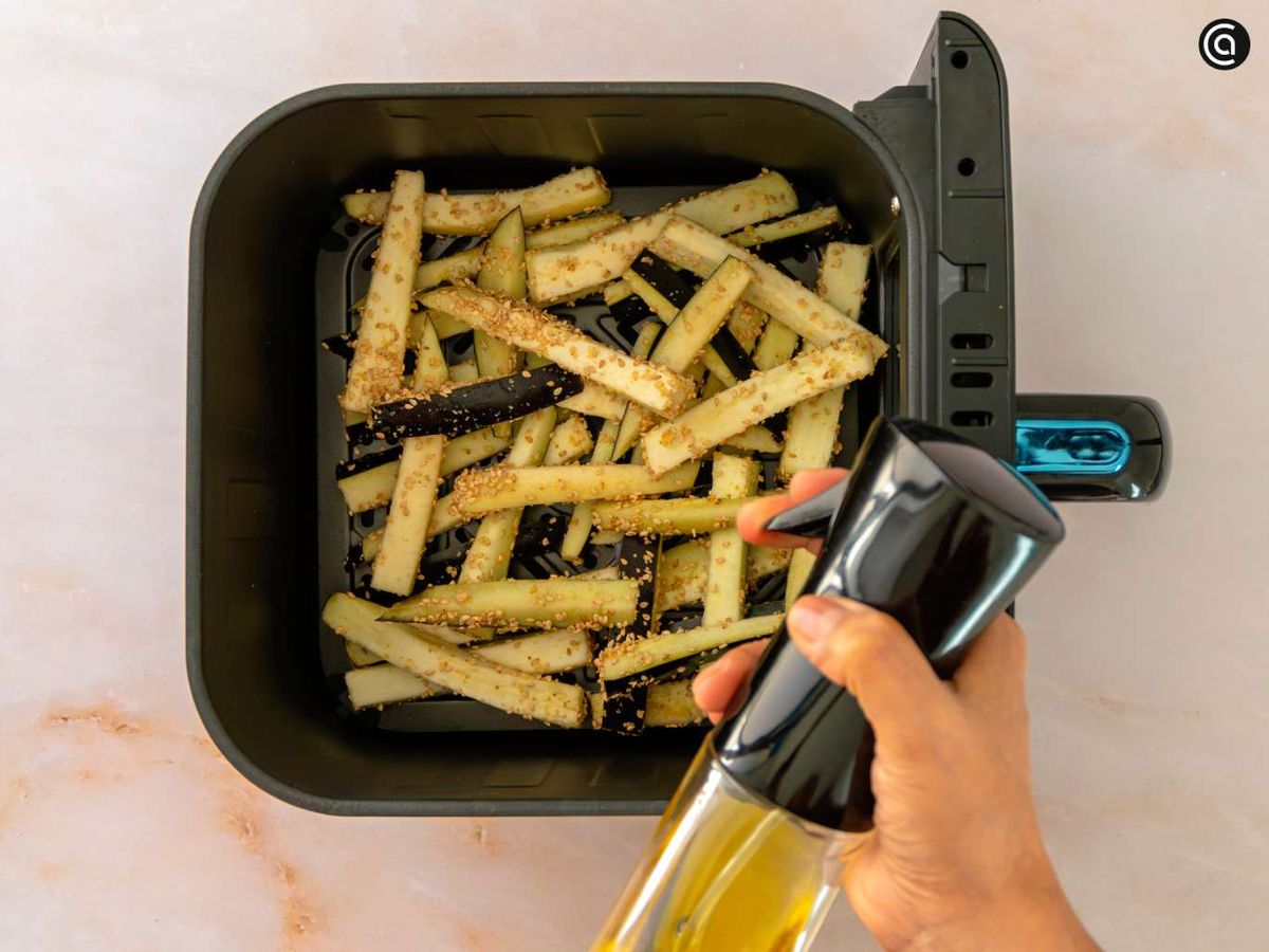 Cocina las berenjenas en la freidora de aire