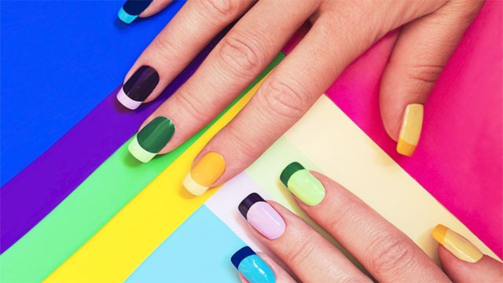 manicura francesa de colores 1 manicura francesa de colores 1