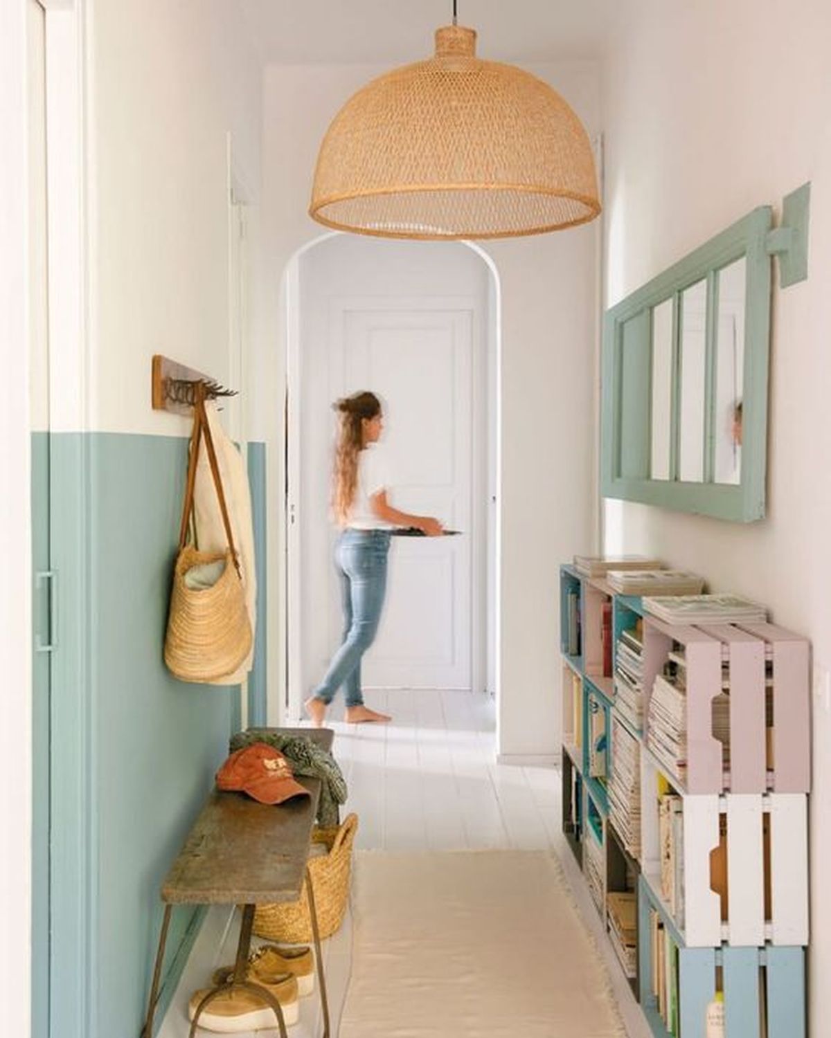 pasillo con encanto cajas madera colores pinterest handfie