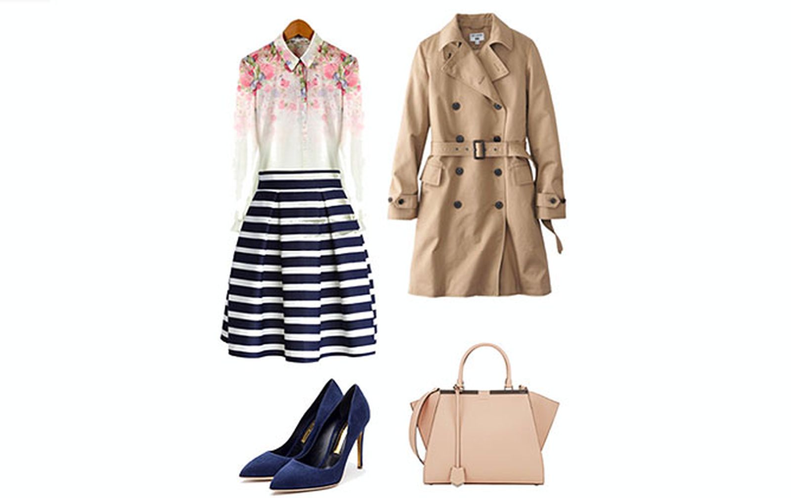 moda rayas look falda moda rayas look falda