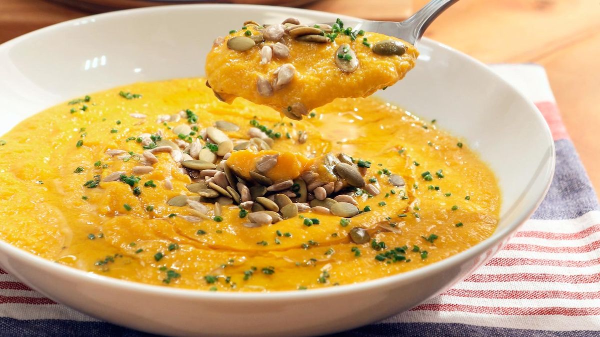 Crema de zanahoria y nueces de macadamia