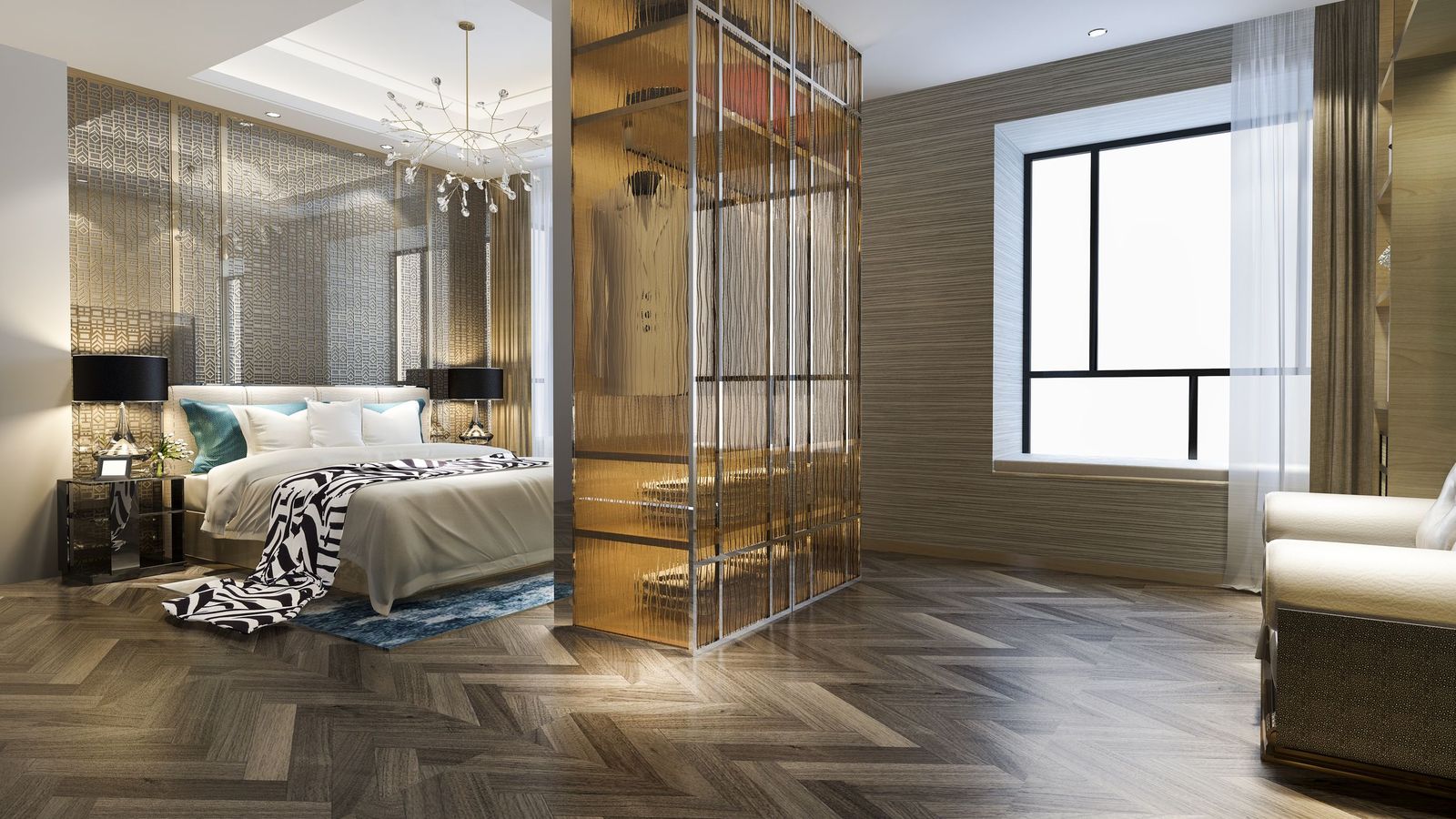 Utilizar muebles de forma creativa también sirve para dividir un espacio