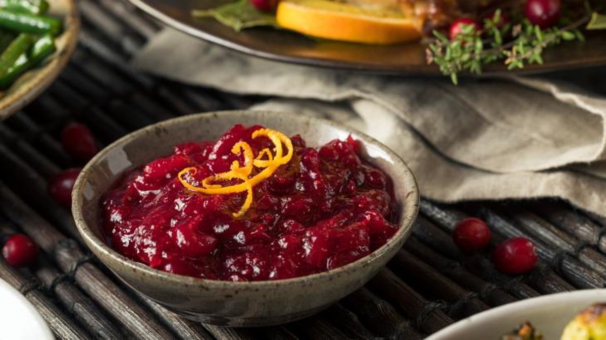 salsa de arandanos cena tradicional accion de gracias