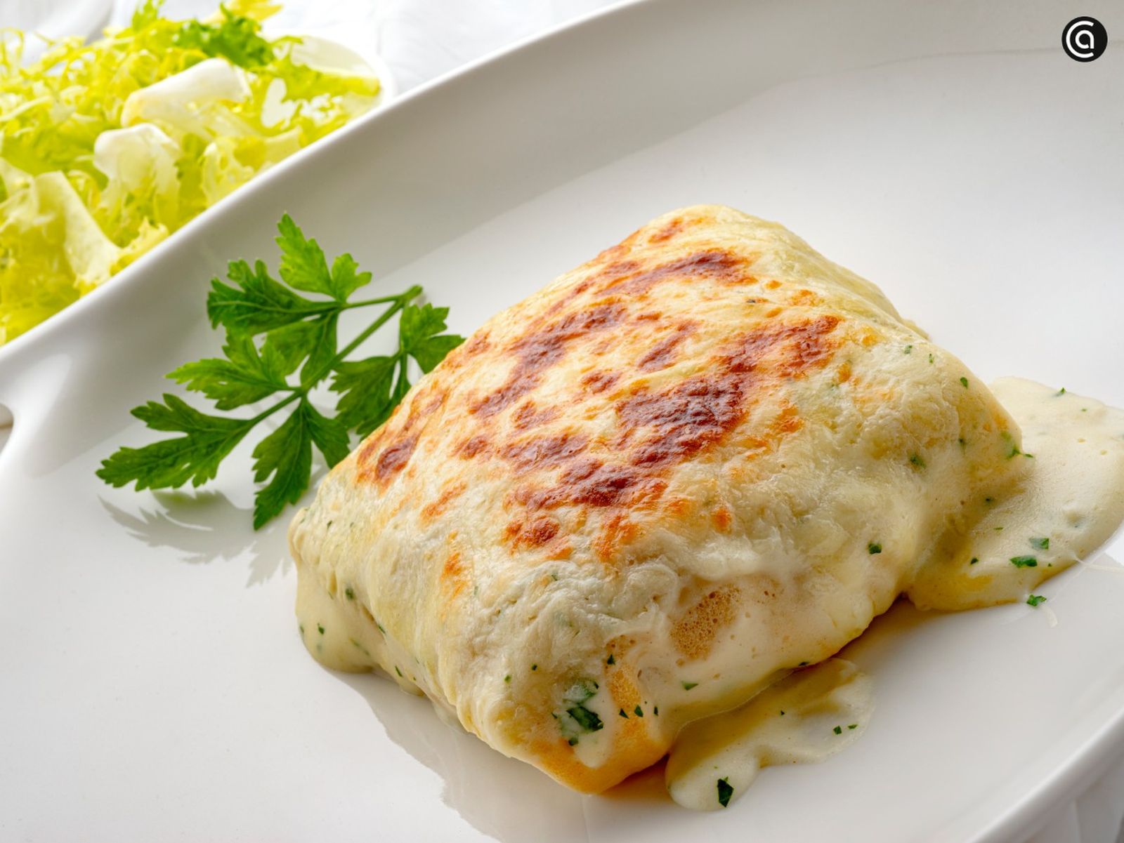 Crepes de pavo y verduras gratinados al horno, receta de Karlos Arguiñano