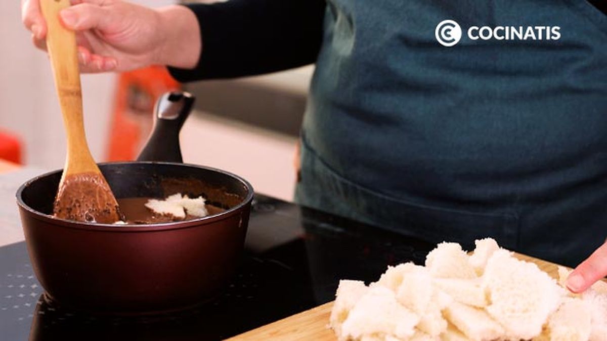 Receta de pudin de chocolate  paso 2