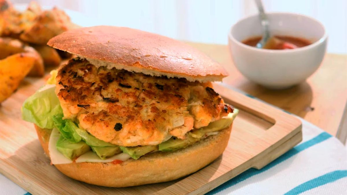 Receta de hamburguesa de salmón