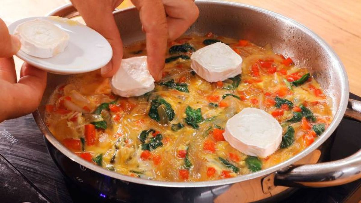 Frittata de verduras y queso de cabra   Paso 5