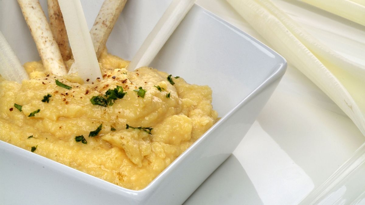 Hummus con crema de cacahuete