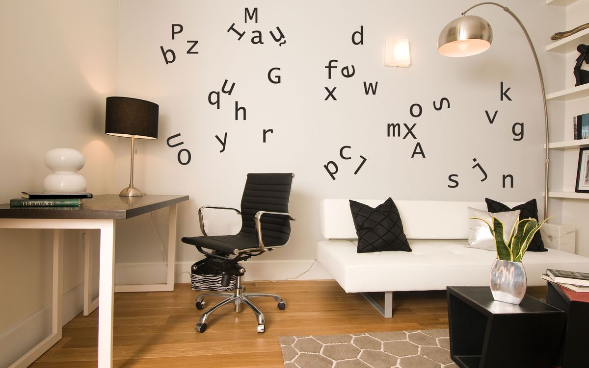 Paredes decoradas con frases letras