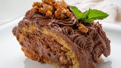 Brazo gitano de chocolate y avellana, receta de Eva Arguiñano