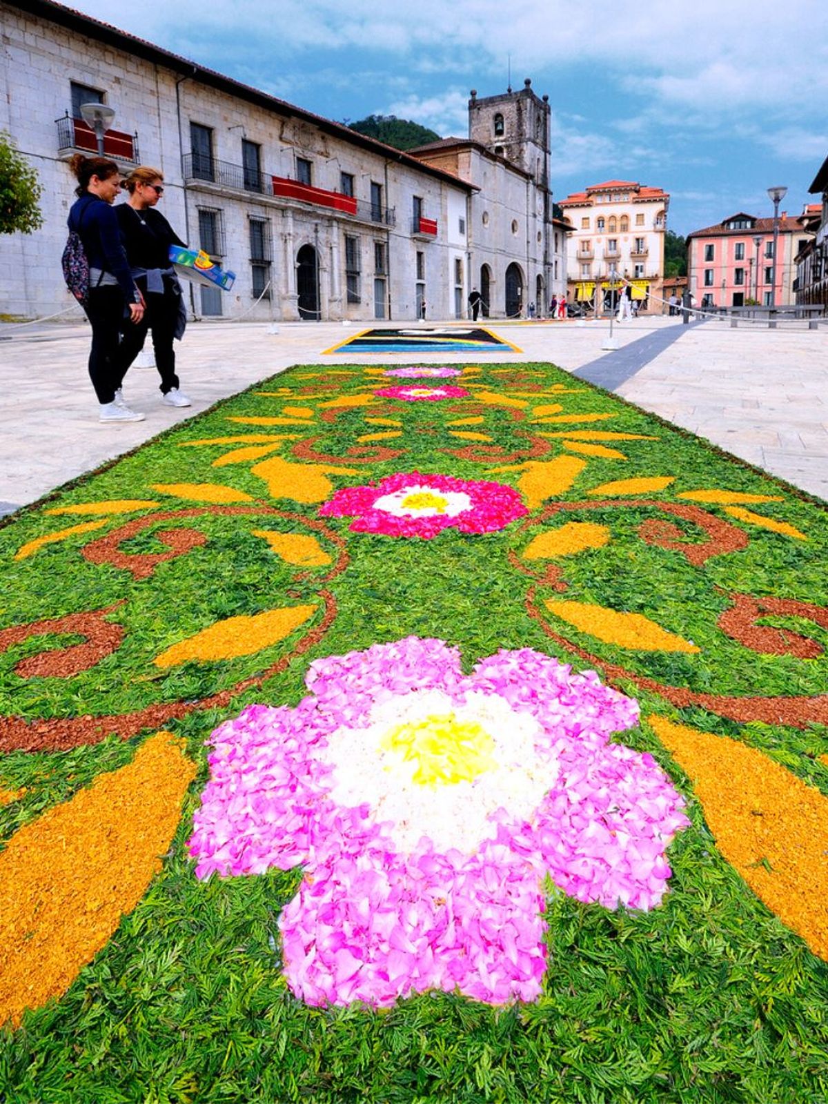 alfombra de flores de pravia asturias
