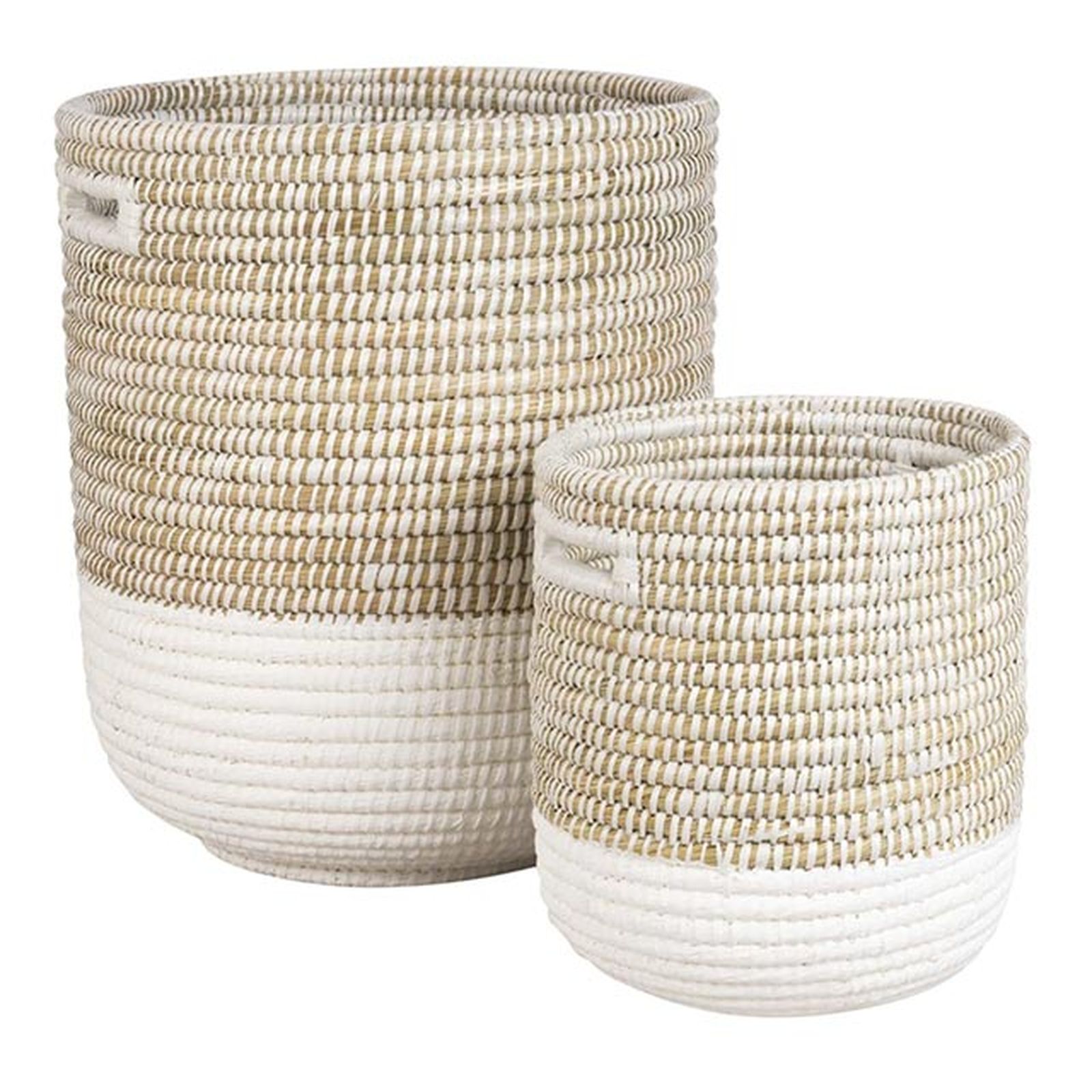 2 cestas de la ropa de fibras naturales maisons du monde