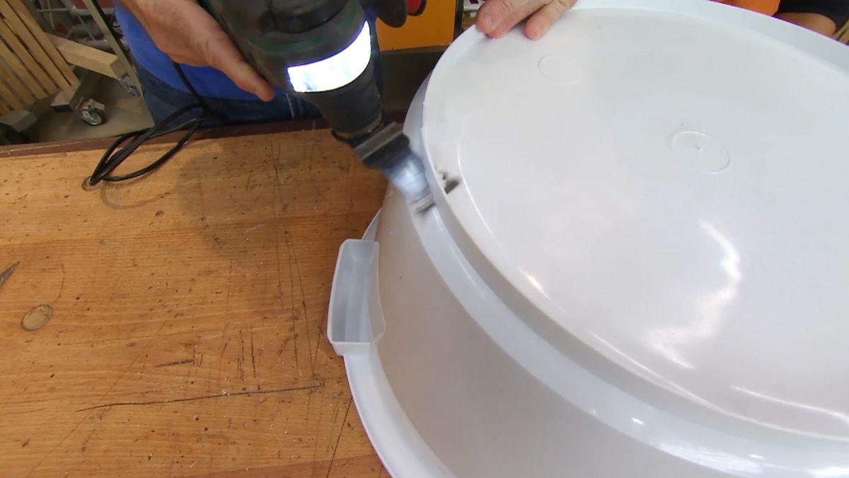 Jardinera de hormigón móvil paso 1