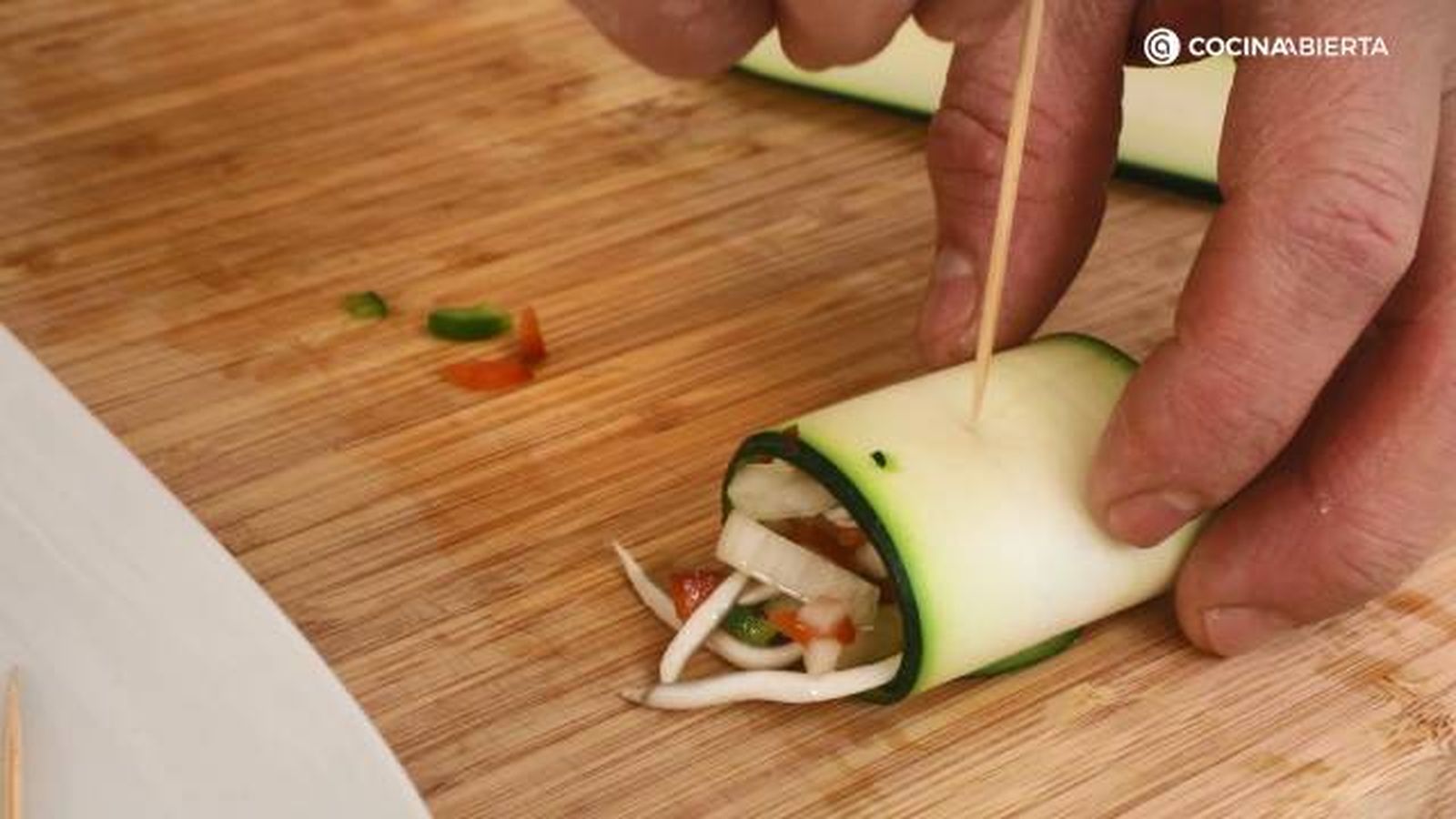 Aguinaga rollitos calabacin gulas paso 5 Aguinaga rollitos calabacin gulas paso 5