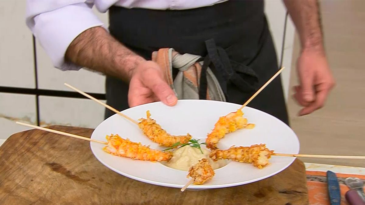 KARL66740320 langostinos crujientes con mahonesa receta joseba arguinano paso4