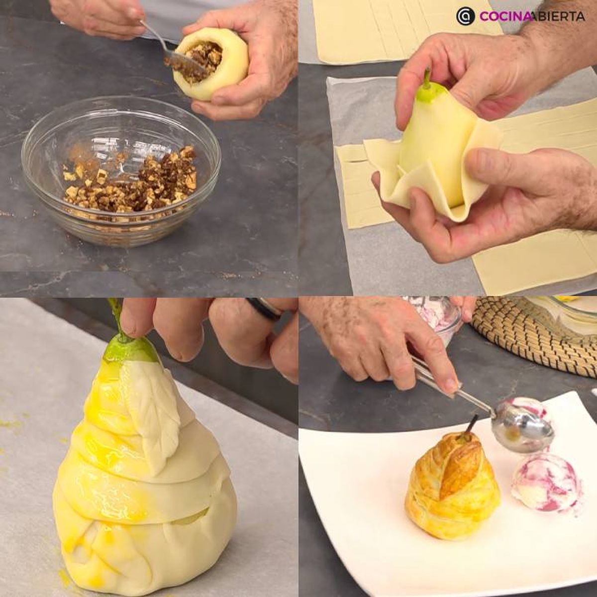 peras de hojaldre al horno receta pasos karlos arguinano