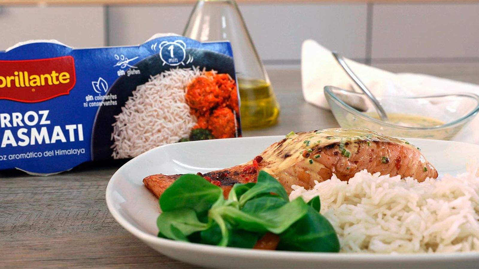 Receta de salmón a la plancha con arroz basmati paso 6 Receta de salmón a la plancha con arroz basmati paso 6
