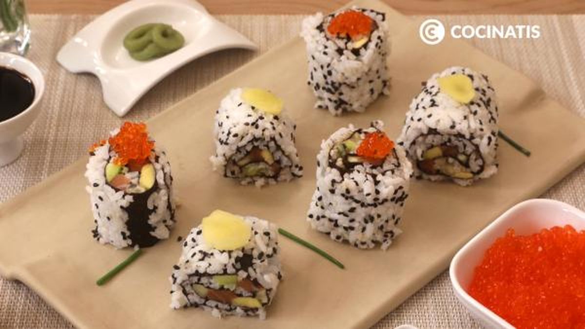 receta uramaki paso 6