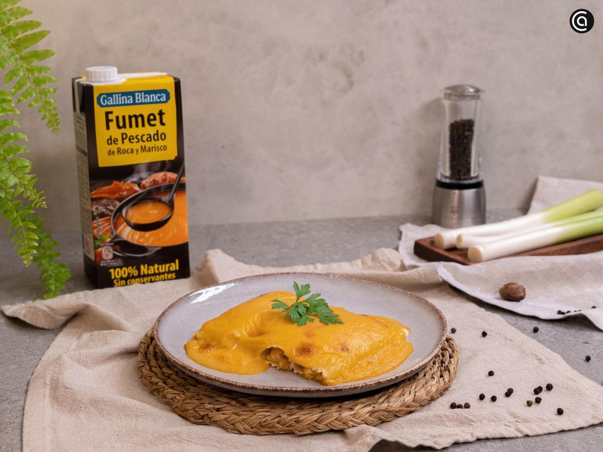 Canelones de marisco