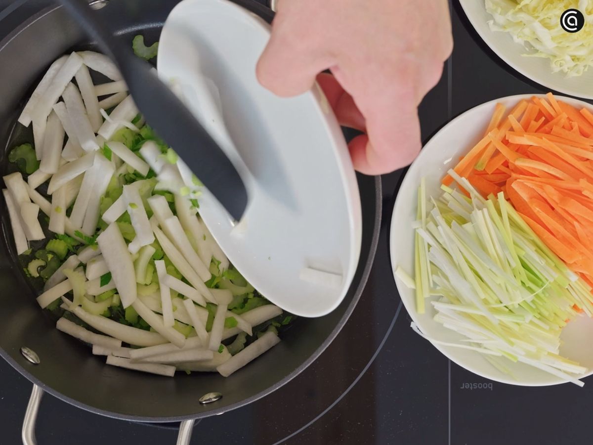 Sopa juliana - paso 2