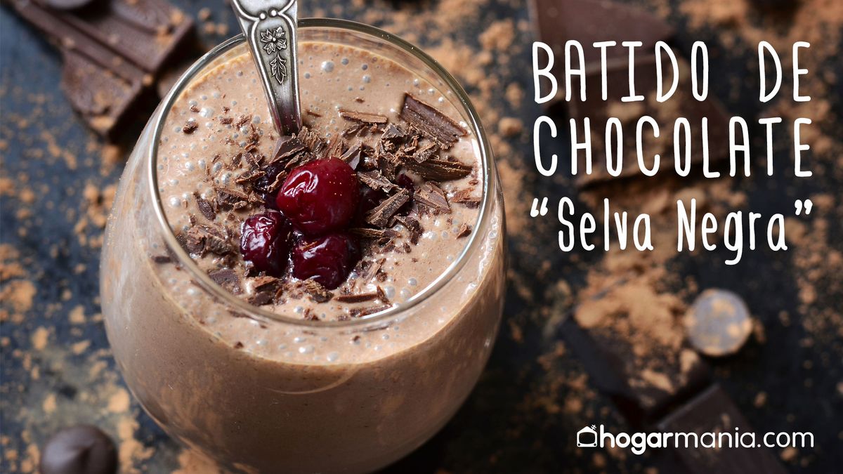 batido chocolate selva negra receta facil smoothie